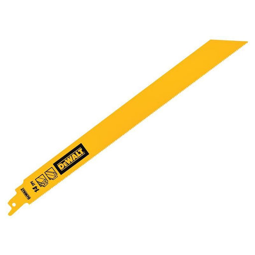 Dewalt Power Tools Bi-Metal 1in High Metal Reciprocating Blade 304mm x 14 TPI (Pack 5) DeWALT Power Tools - RockBottom Northampton