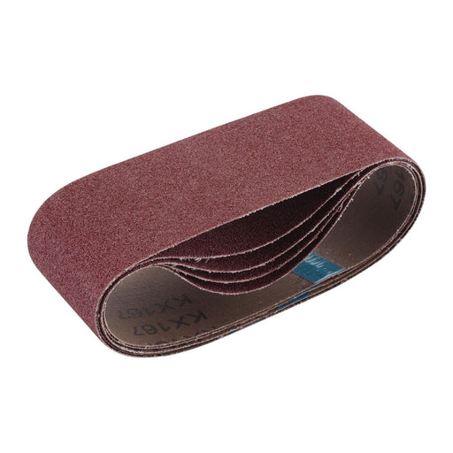 Draper 09234 Cloth Sanding Belt, 75 x 457mm, 80 Grit (Pack of 5)