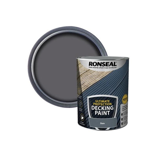 Ronseal Ultimate Protection Decking Paint Slate 5 litre Ronseal - RockBottom Nothampton