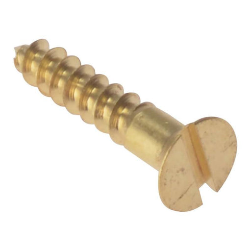 Forgefix Wood Screw Slotted CSK Solid Brass 1in x 10 Box 200 ForgeFix - RockBottom Northampton