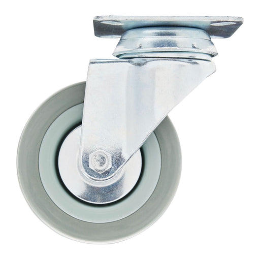 Draper Swivel Plate Fixing Rubber Castor, 75mm Diameter, S.W.L. 70kg Draper - Town Tools