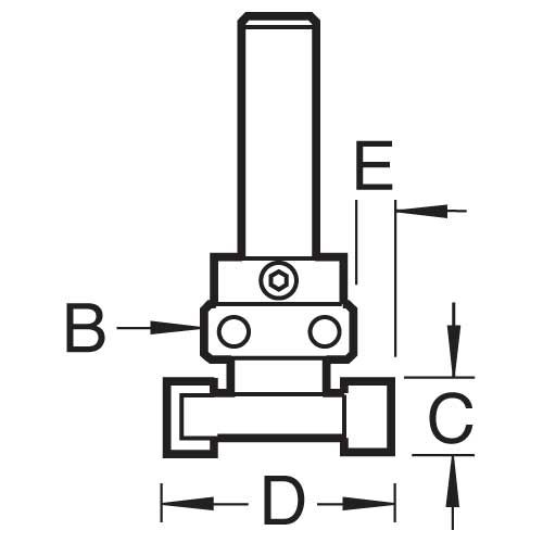 30/6X1/4TC - Undercut router cutter
