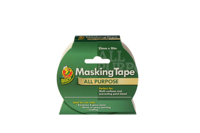 Duck Tape All Purpose Masking Tape Beige 25mm x 50m