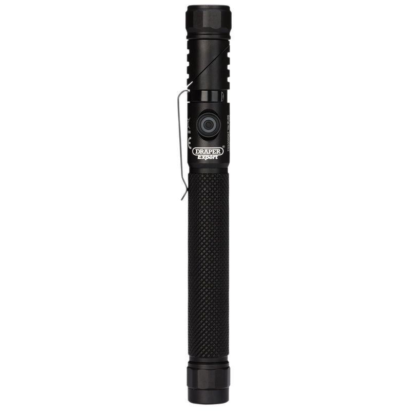 Draper 30986 Draper Expert SMD LED USB Rechargeable 90&deg; Adjustable Torch, 3.5W, 350 Lumens, USB-C Cable Supplied
