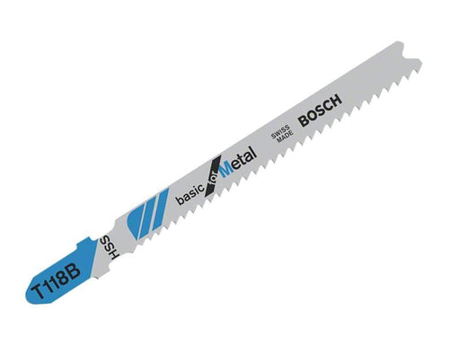 Bosch Powertool Accessories T 118 B Basic for Metal Jigsaw Blade 92mm Pack of 5 Bosch Powertool Accessories - RockBottom Northampton
