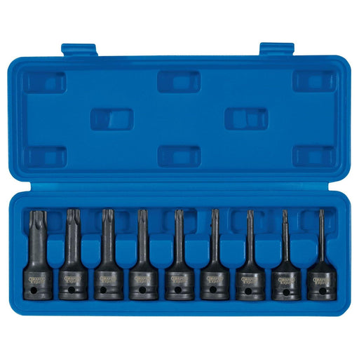 Draper 99184 Draper Expert TX-STAR® Socket Bit Set, 1/2" Sq. Dr. (9 Piece)