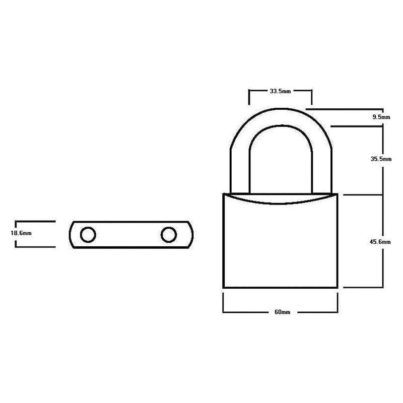 Squire LN60 Lion Range Brass Padlock 60mm Squire - RockBottom Nothampton