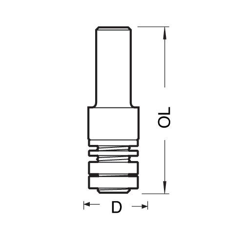 33/20X1/2 - Arbor for M12 bore groover