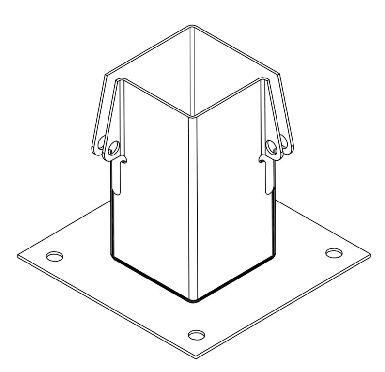 Picardy Bolt-Down & Grip Support 75x75mm