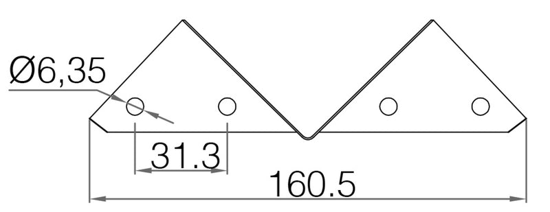 Picardy Arris Rail Bracket 200mm