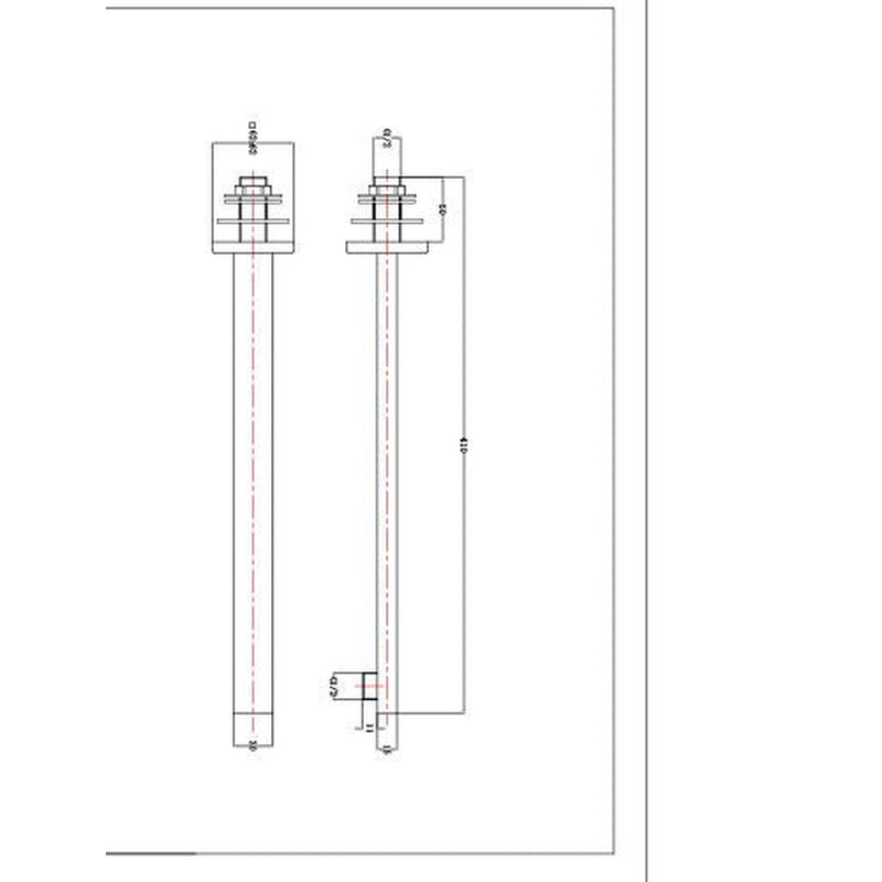 Fresssh Diamond Square Shower Arm 360mm Brass