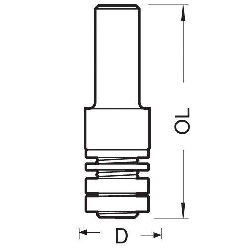 33/22X1/2 - Arbor for 12mm bore groover for 34/17TC only