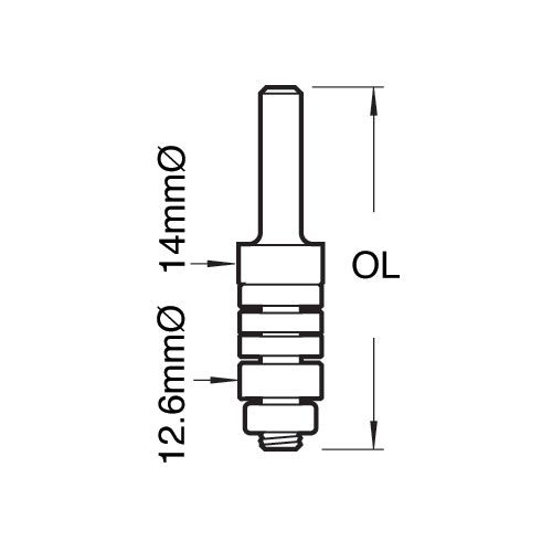 33/32X1/2 - Arbor for groover