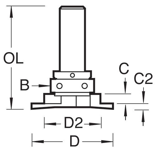 C206X1/2TC - Aquamac 63 Recesser 41.3mm diameter
