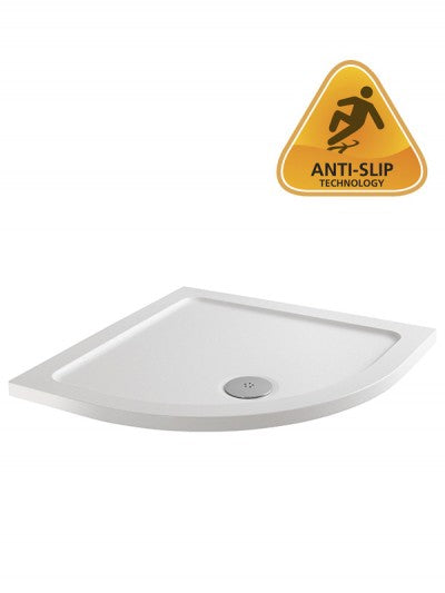 MX Antislip 900 x 800mm ABS Stone Offset Quad Shower Tray Right Hand (waste sold