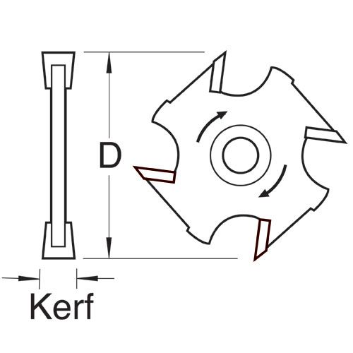 34/8TC - Slotter 7mm kerf 1/4 bore
