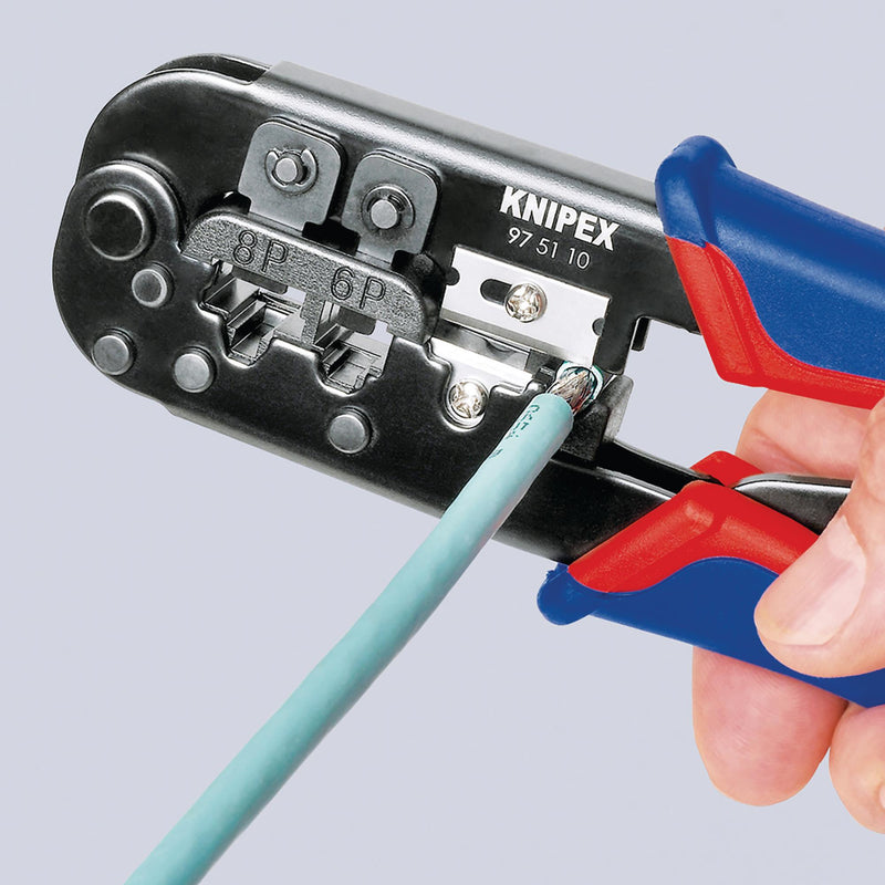 Draper 34060 KNIPEX 97 51 10 SB Crimping Pliers for Western Plugs,190mm