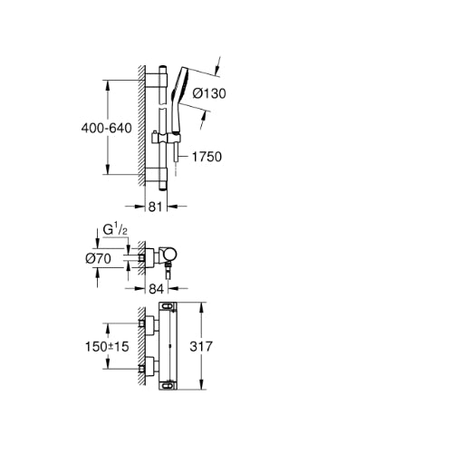 G200 Bar valve and Rail Set Chrome
