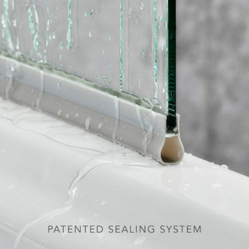 Mira Elevate Hinge Bath Screen Curved 800