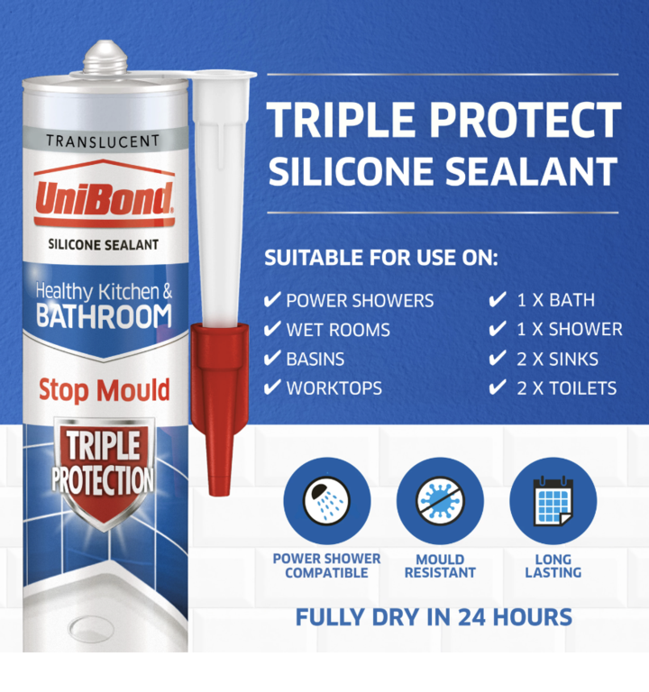 UniBond Anti Mould Triple Protect Cartridge White