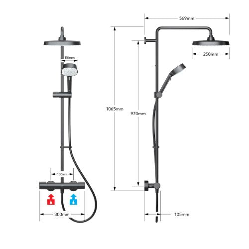 Mira Relate ERD Shower Matt Black