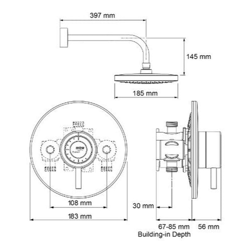 Mira Element BIR Thermostatic Mixer SS Chrome