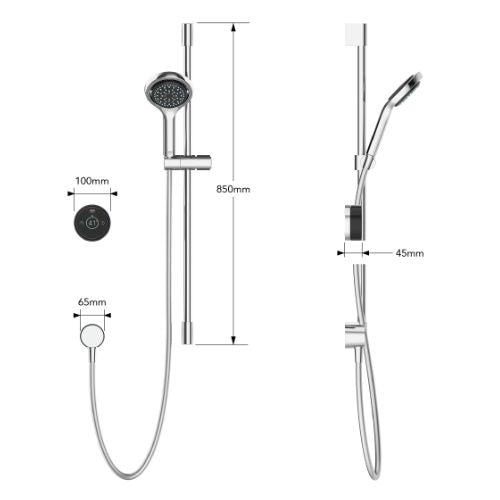 Mira Platinum Single Outlet Rear Fed HP Shower