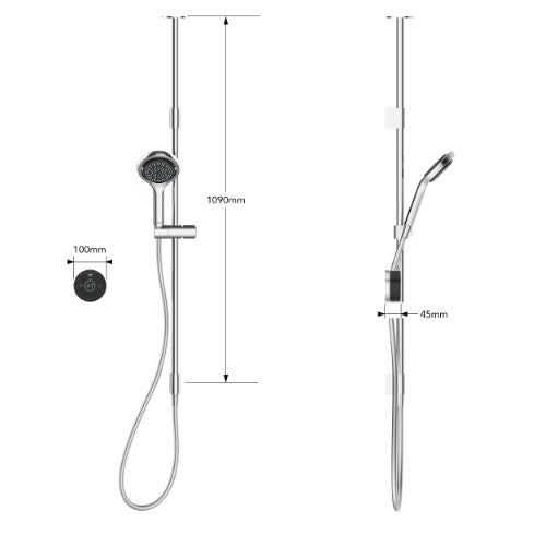 Mira Platinum Single Outlet Ceiling Fed HP Shower