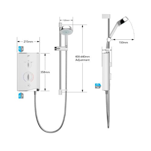 Mira Sport Manual(Single Outlet) 10.8kW Electric Shower