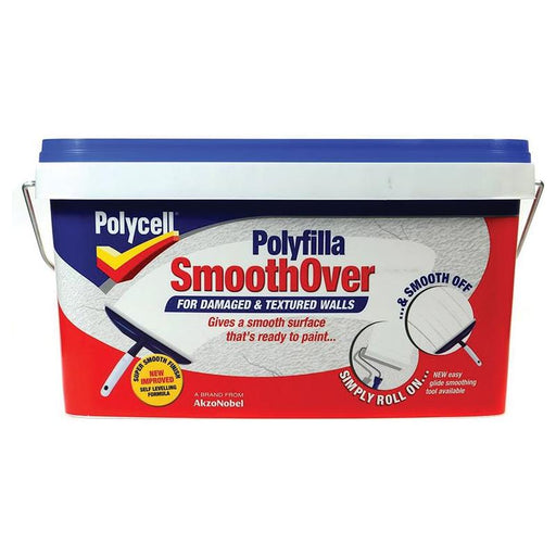 Polycell SmoothOver Damaged / Textured Walls 5 litre Polycell - RockBottom Nothampton