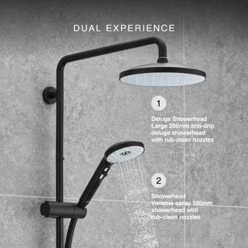 Mira Minimal Dual Outet Matte Black