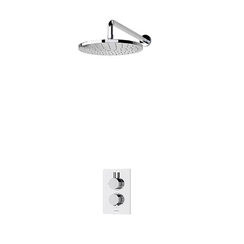 Aqualisa Dream Thermo Mixer Single Outlet With Wall Head - Round