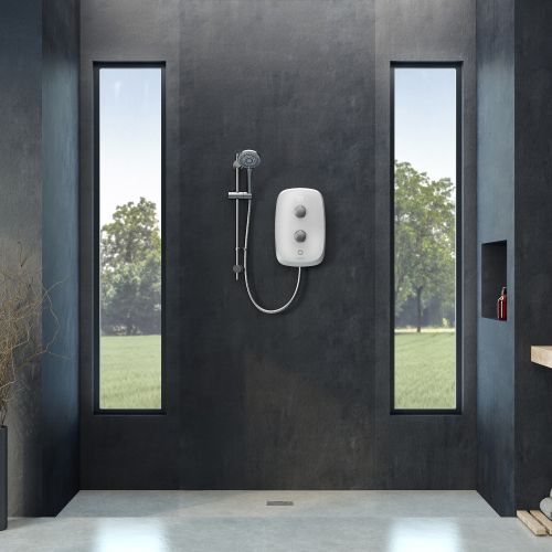 Aqualisa eVOLVE 10.5kW Electric Shower White/Satin Silver