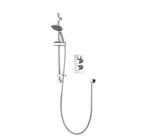 Aqualisa AQ Concealed Thermo Valve With Ajd Kit & Fixed Wall Head