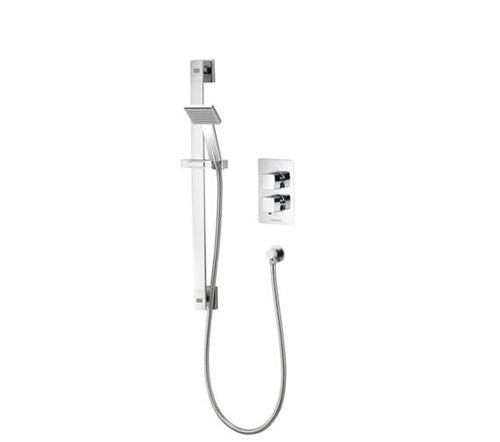Aqualisa AQ Concealed Thermo Valve With Adj Kit & Fixed Wall Head