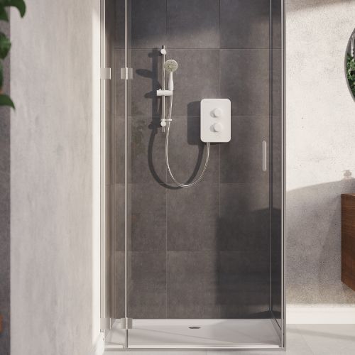 Aqualisa E1 Electric Shower With Single Mode Handset 9.5kW White