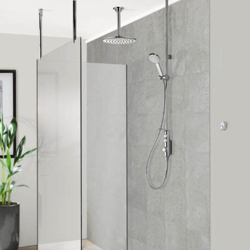 Aqualisa iSystem Smart Divert Exp Adj Ceiling Fx Hds - Gravity Pumped