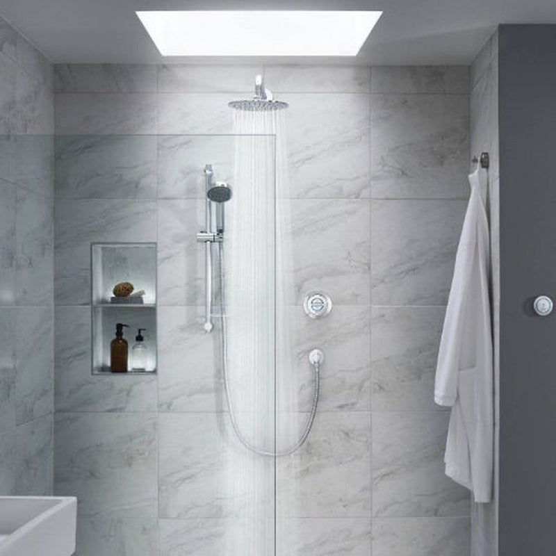 Aqualisa Quartz Classic Smart Divert Concealed Adj Wall Fix Hds - GP