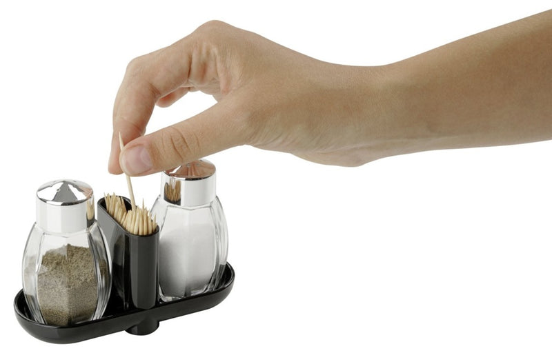Fackelmann Salt & Pepper Set With Toothpick Holder