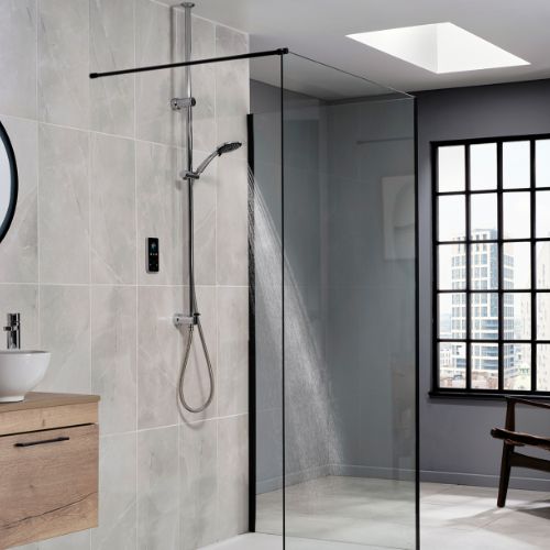 Triton ENVi 10.5kW Thermostatic Single Outlet Ceiling Fed Kit Silver