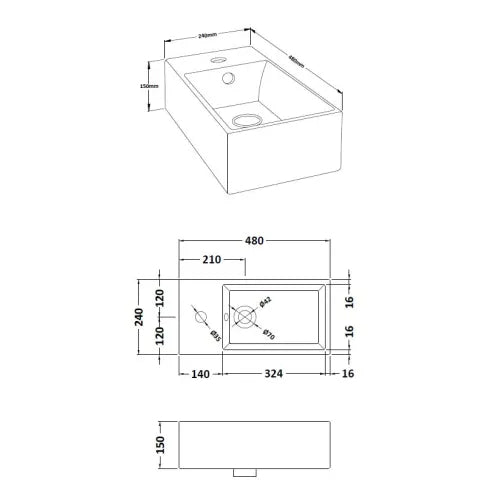 Fresssh NEW Helena Compact Vanity Unit Basin