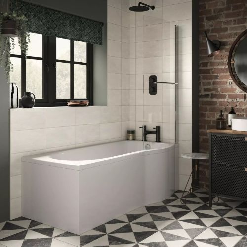 Fresssh Concert P Shaped Showerbath RH 1700x850x750mm