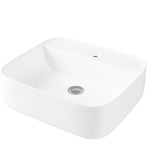 Lecico Designer F/S Basin Square 385mm With Tap Deck