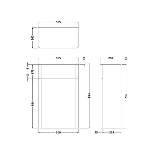 Fresssh Isla WC unit - green 814x505x260