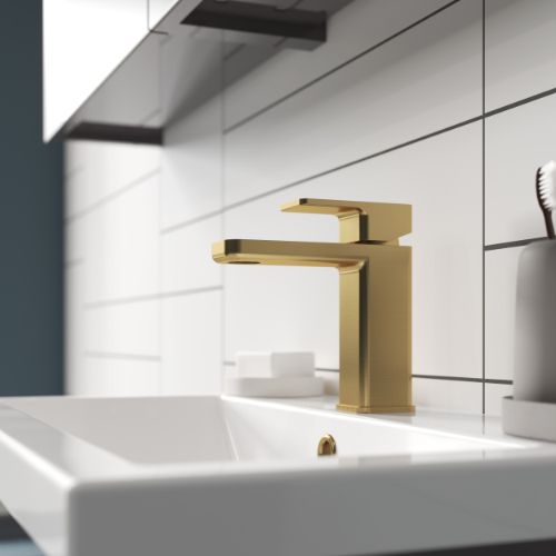 Tackley Mono Basin Mixer P/B Waste Brushed Brass