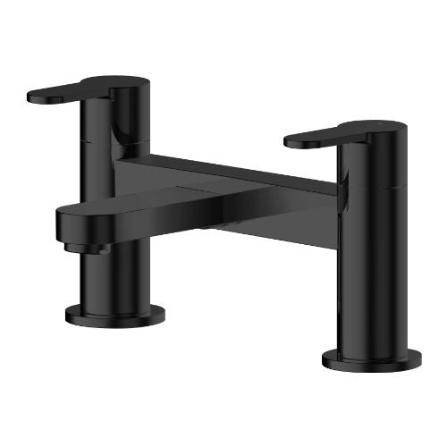 Yarton Deck Mounted Bath Filler - Matt Black