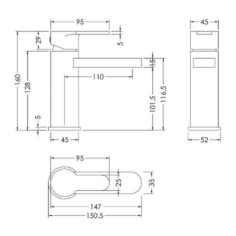 Yarnton Mono Basin Mixer (P/B Waste)