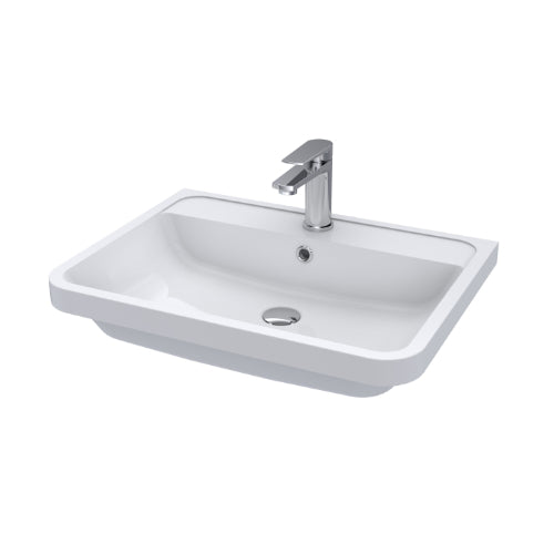 (B100) Roca The Gap C/Top SQ Basin 600x370x130mm 0TH White