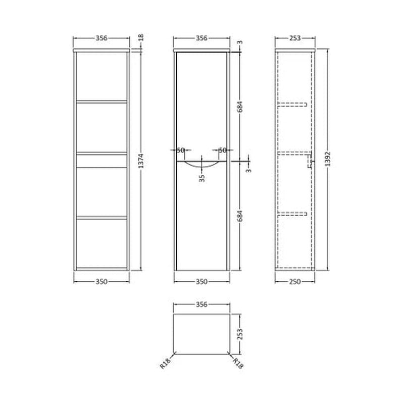 Fresssh Malina Tall Unit - white