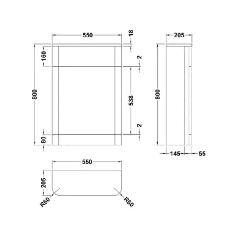 Fresssh Sorcha 550mm WC Unit - green